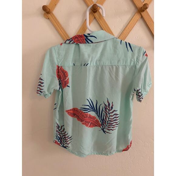 O'Neill Shirt Boys 18 Months Hawaiian Button Up Shirt Blue Bermuda Collared - Picture 4 of 4